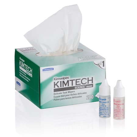Microscope Maintenance Kit - Type A & B Immersion Oils And Kimwipes Wipers